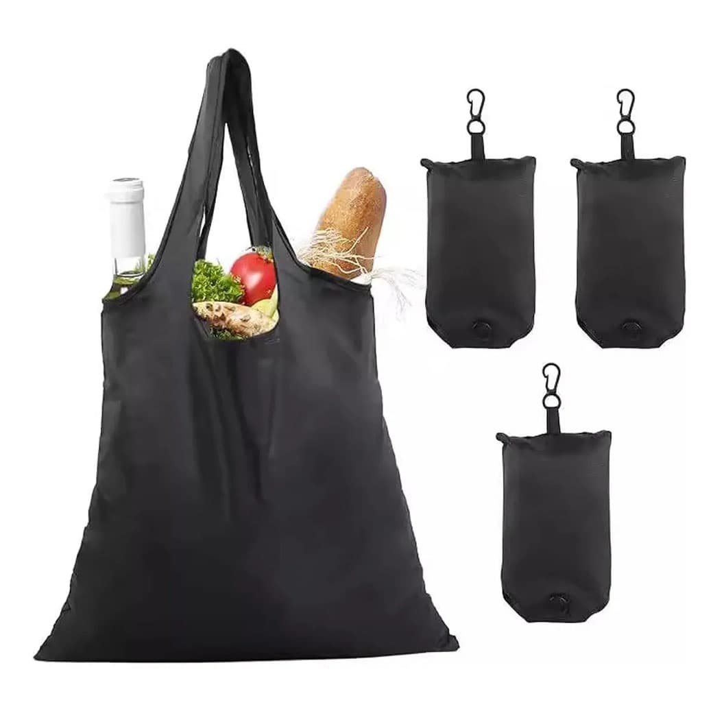 Bolsa reutilizable negra con clip