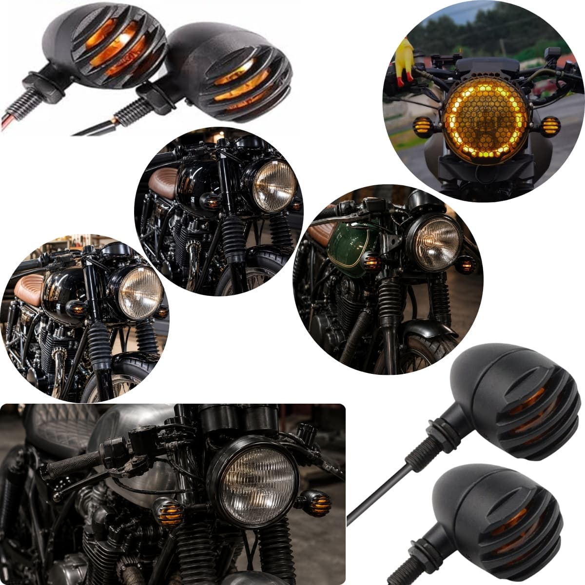  Direccionales Cafe Racer Moto Chopper