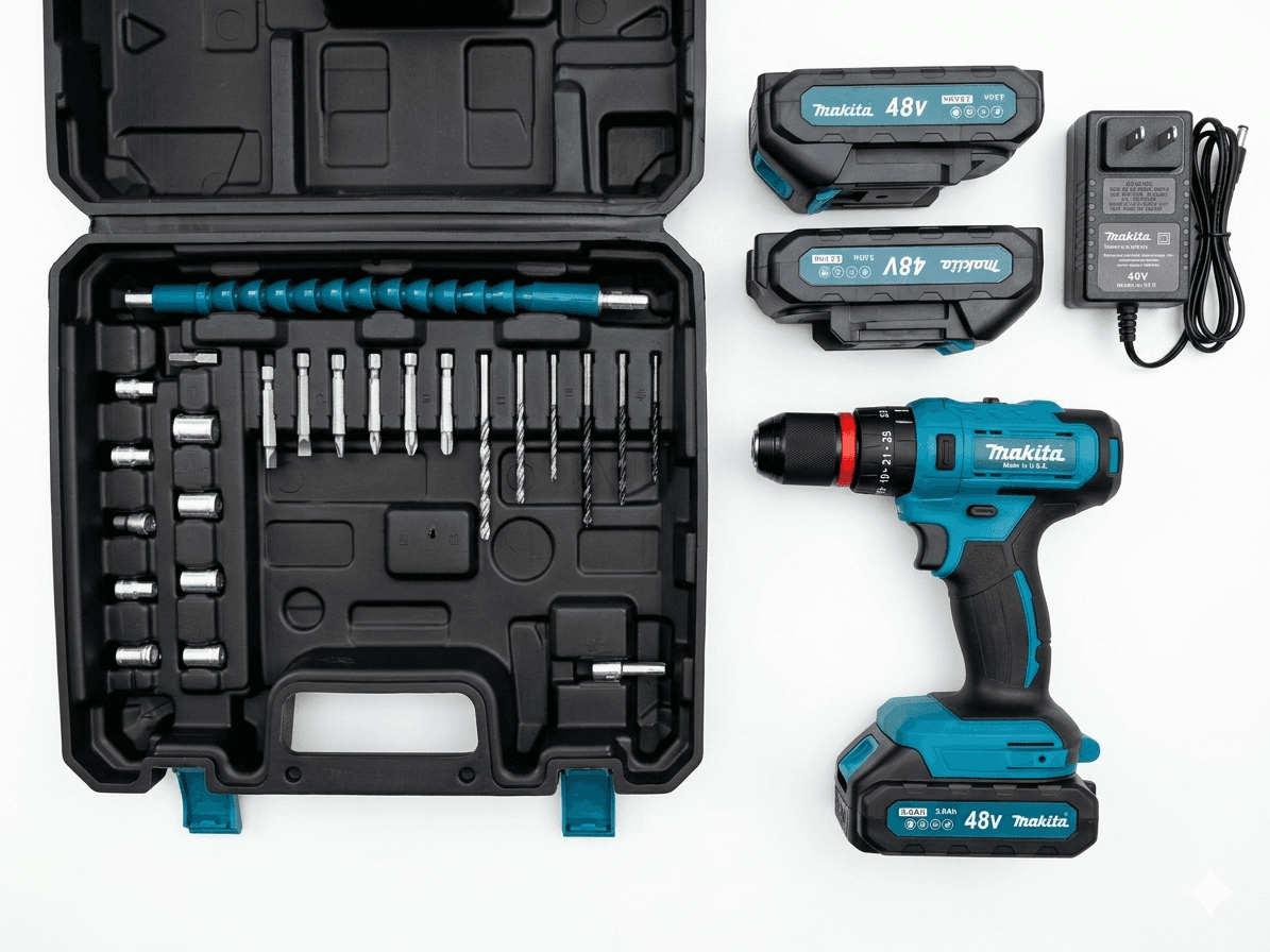 TALADRO 48V MAKITA CON PANTALLA LED