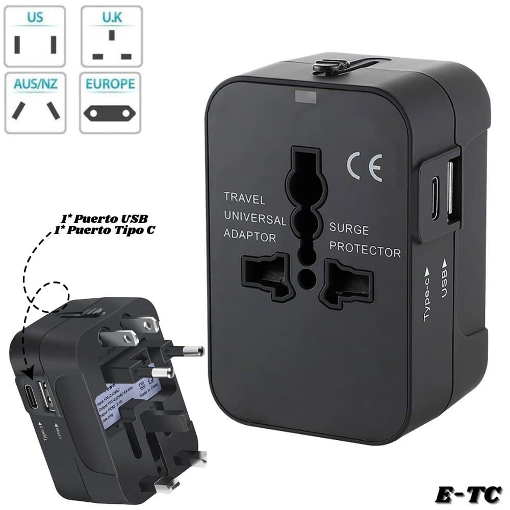 Adaptador Viajero Convertidor Universal