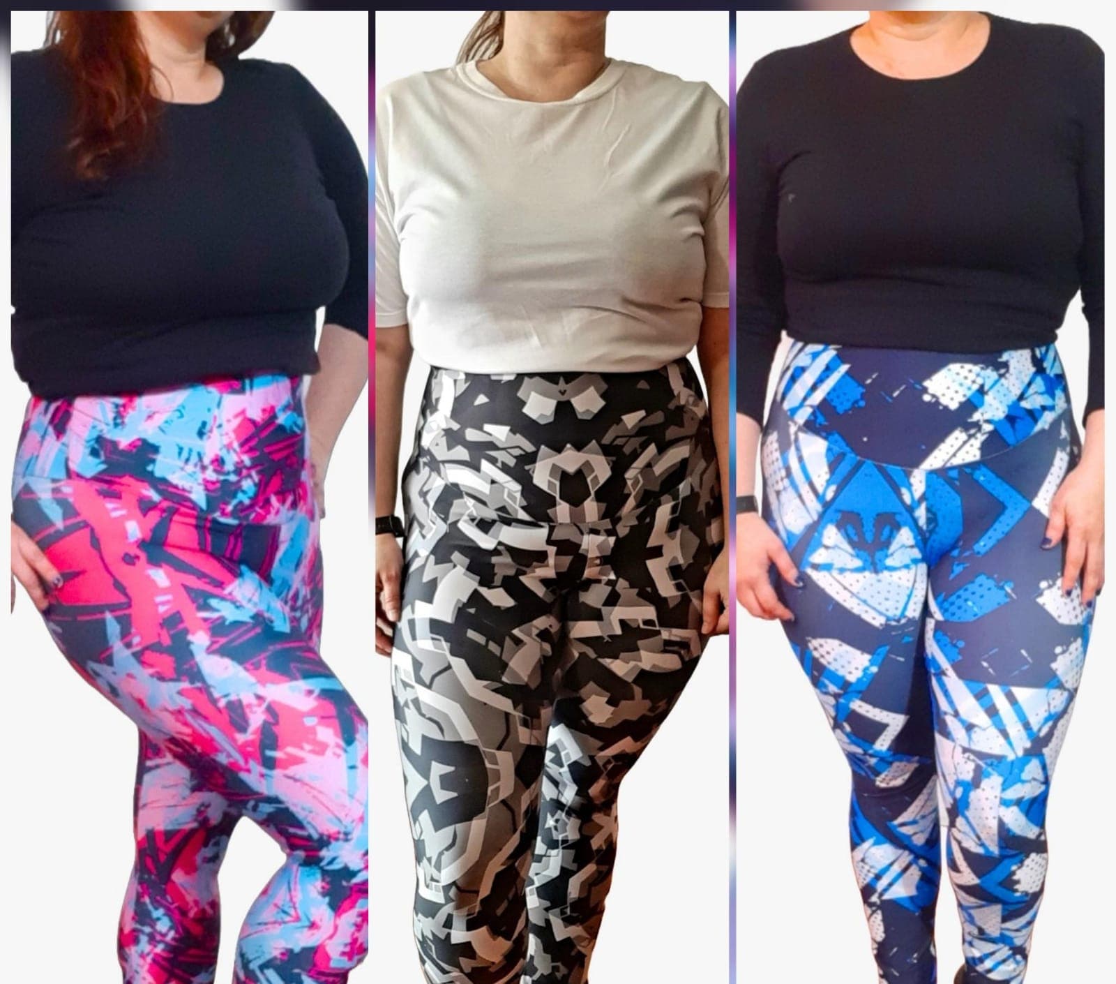 Leggins tipo faja con neopreno - sublimado