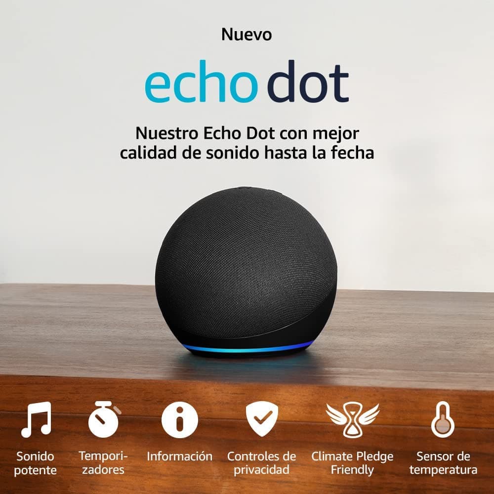 AMAZON ECHO DOT 5TH GEN ALEXA NEGRO