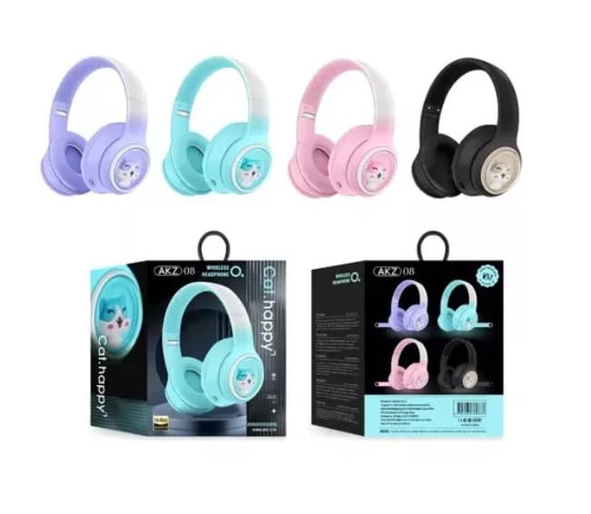 Audífonos Diadema Niños Bluetooth AKZ02