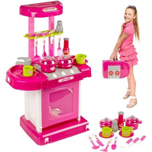 Cocina Infantil Maletin Pricesas Niñas