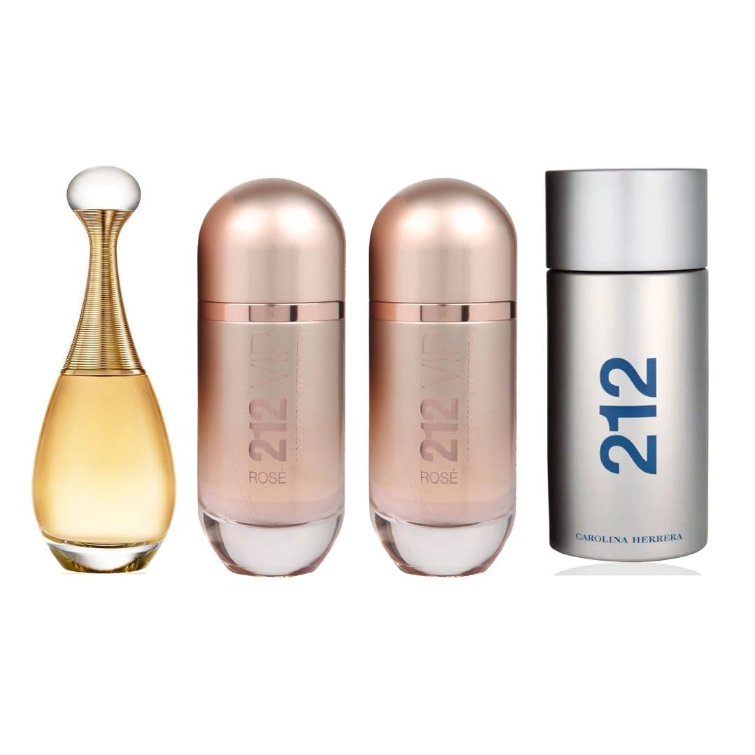 PERFUMES JADORE+2 212VIPROSE+212 MEN