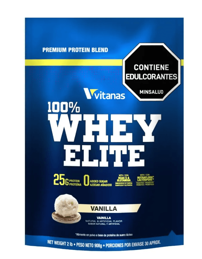 Proteina 100% whey elite vitanas 2 lbs