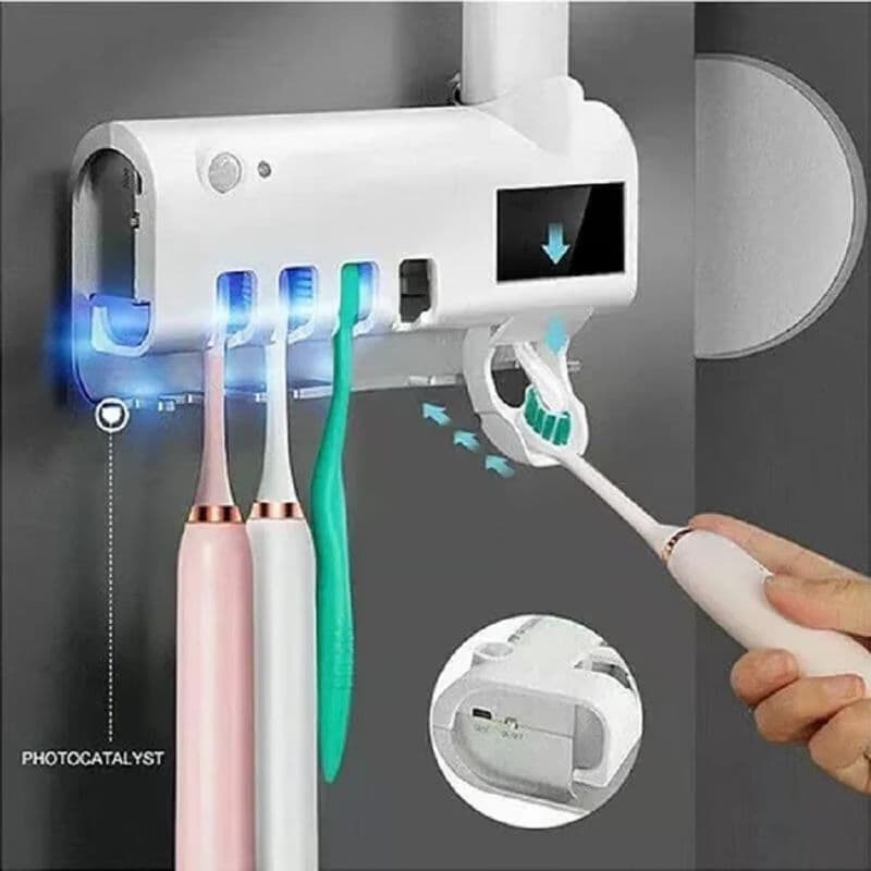  Dispensador De Crema Dental Esterilización Uv Porta Cepillos