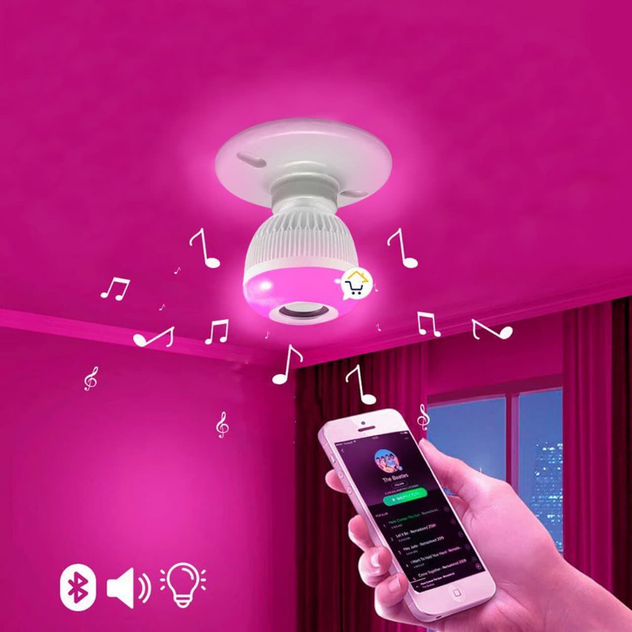 Bombillo Parlante Bluetooth Multicolor RGB