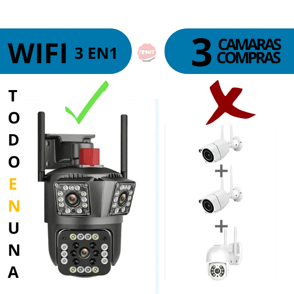 A010 CAMARA TRES LENTES WIFI EXTERIOR 