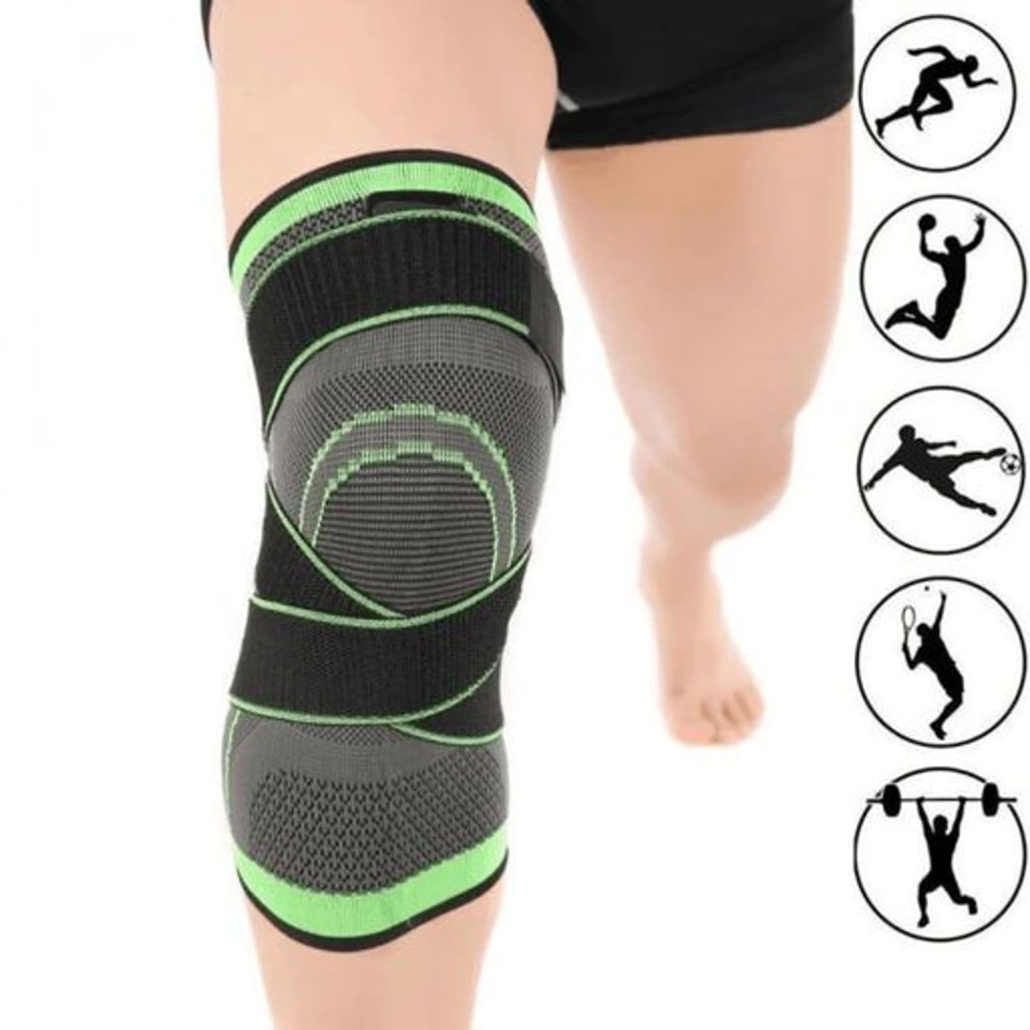  Rodillera Deportiva Con Correas Ajustable Soporte Rotula