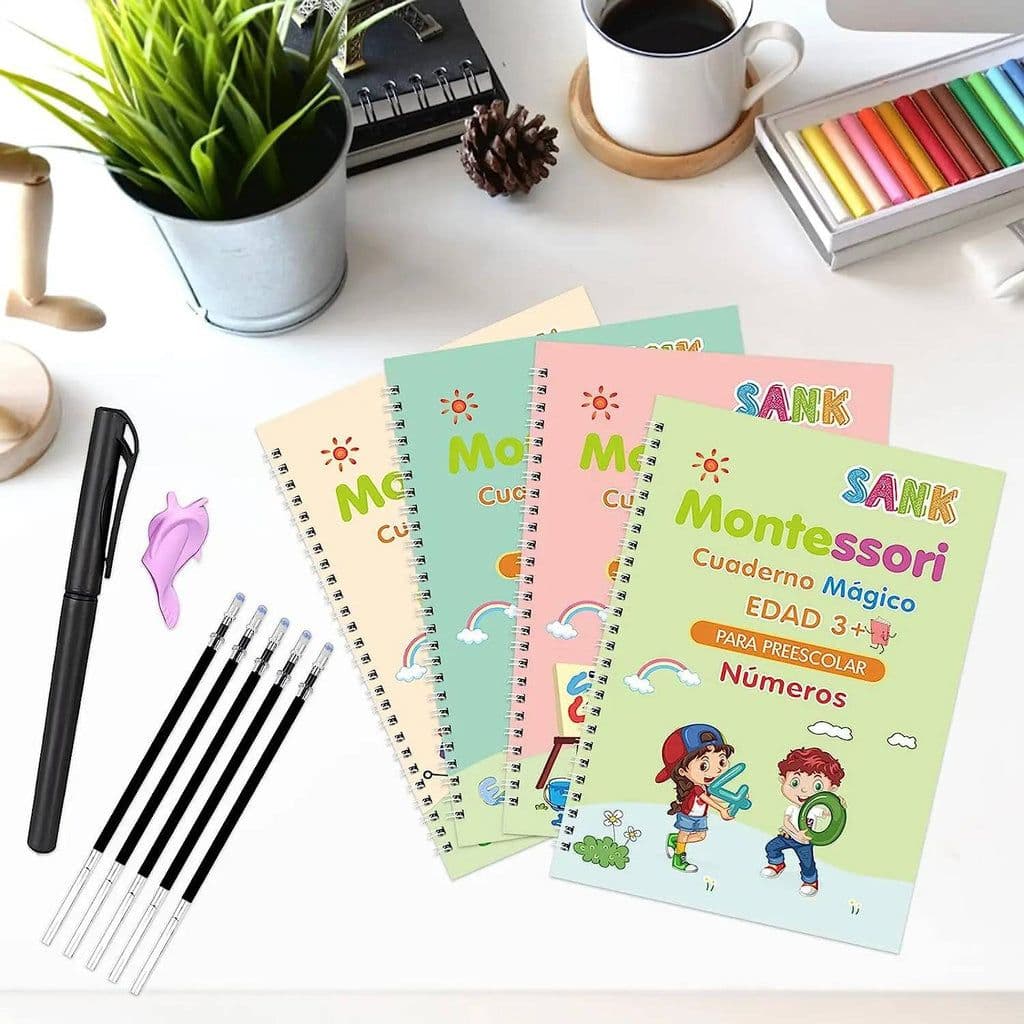 KIT 4 LIBROS CALIGRAFIA TINTA MAGICA