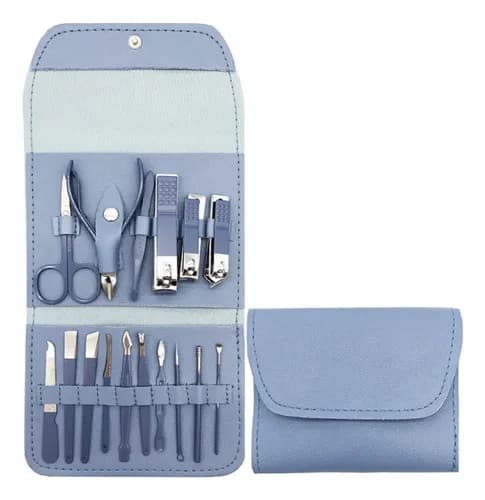 Estuche De Manicure Corta Uñas Kit En Acero