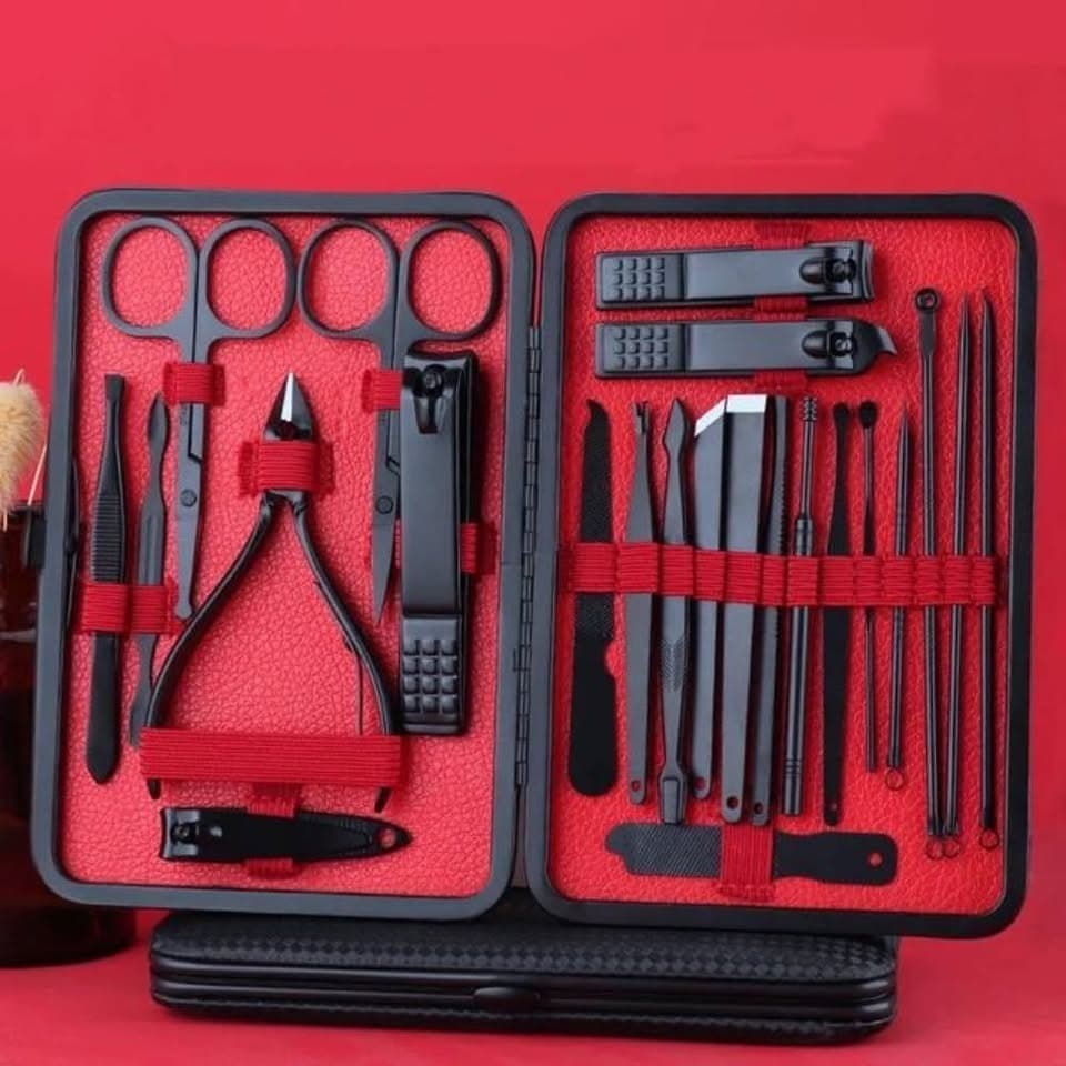 Set Manicure Con Accesorios Acero 23Pzs
