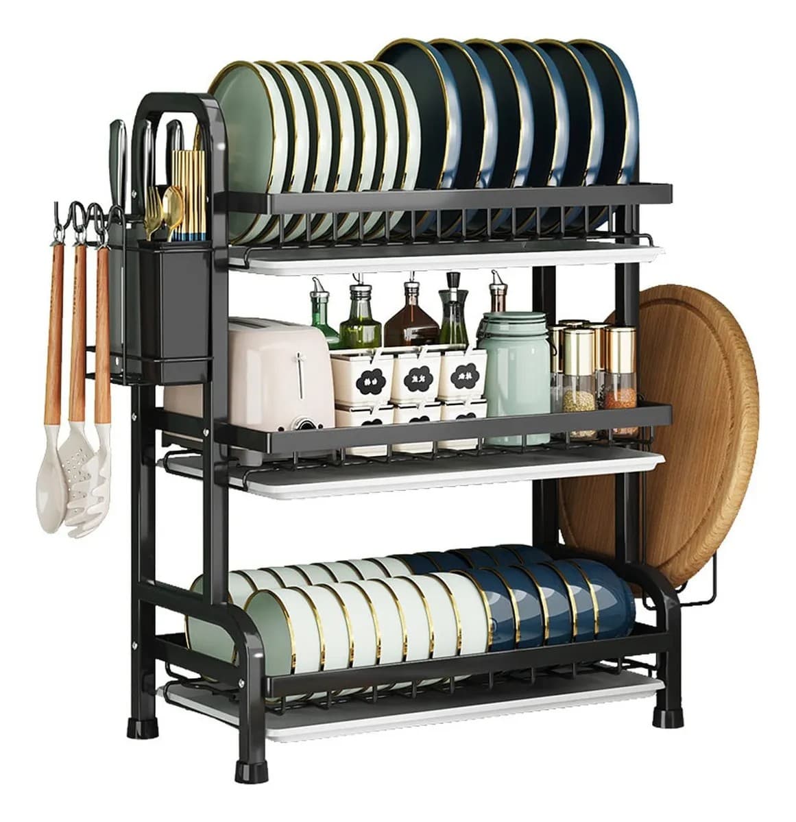 Escurridor De Platos Estante Organizador 3 Niveles