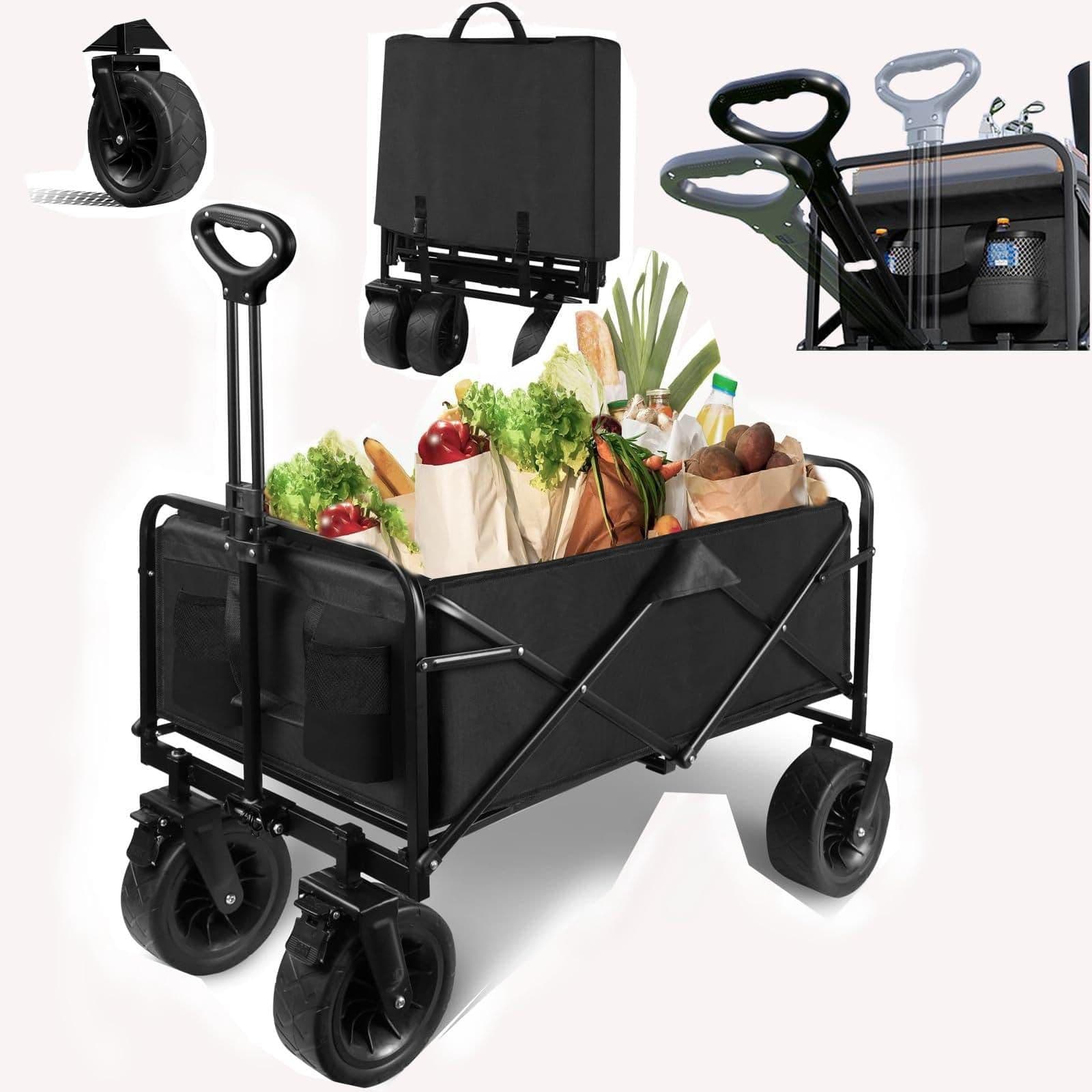 Carro Plegable de Mercado y Carga con Ruedas