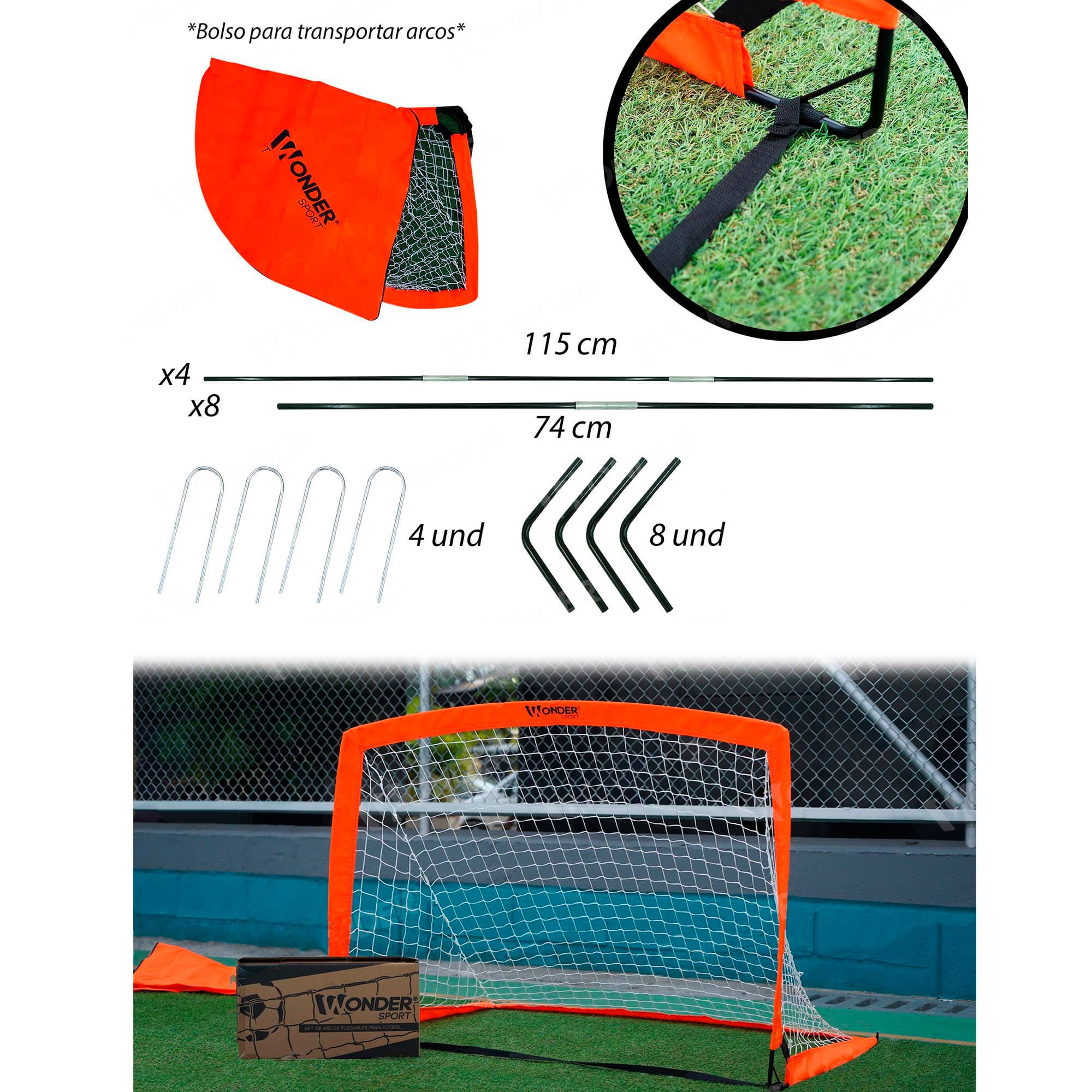 Arco Portería De Microfutbol Portátil