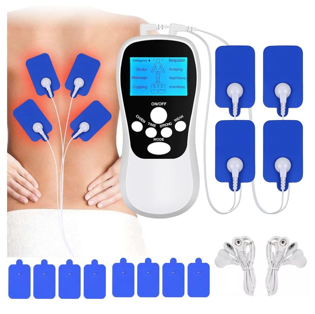 Gimnasia pasiva 8 electrodos Caja Azul