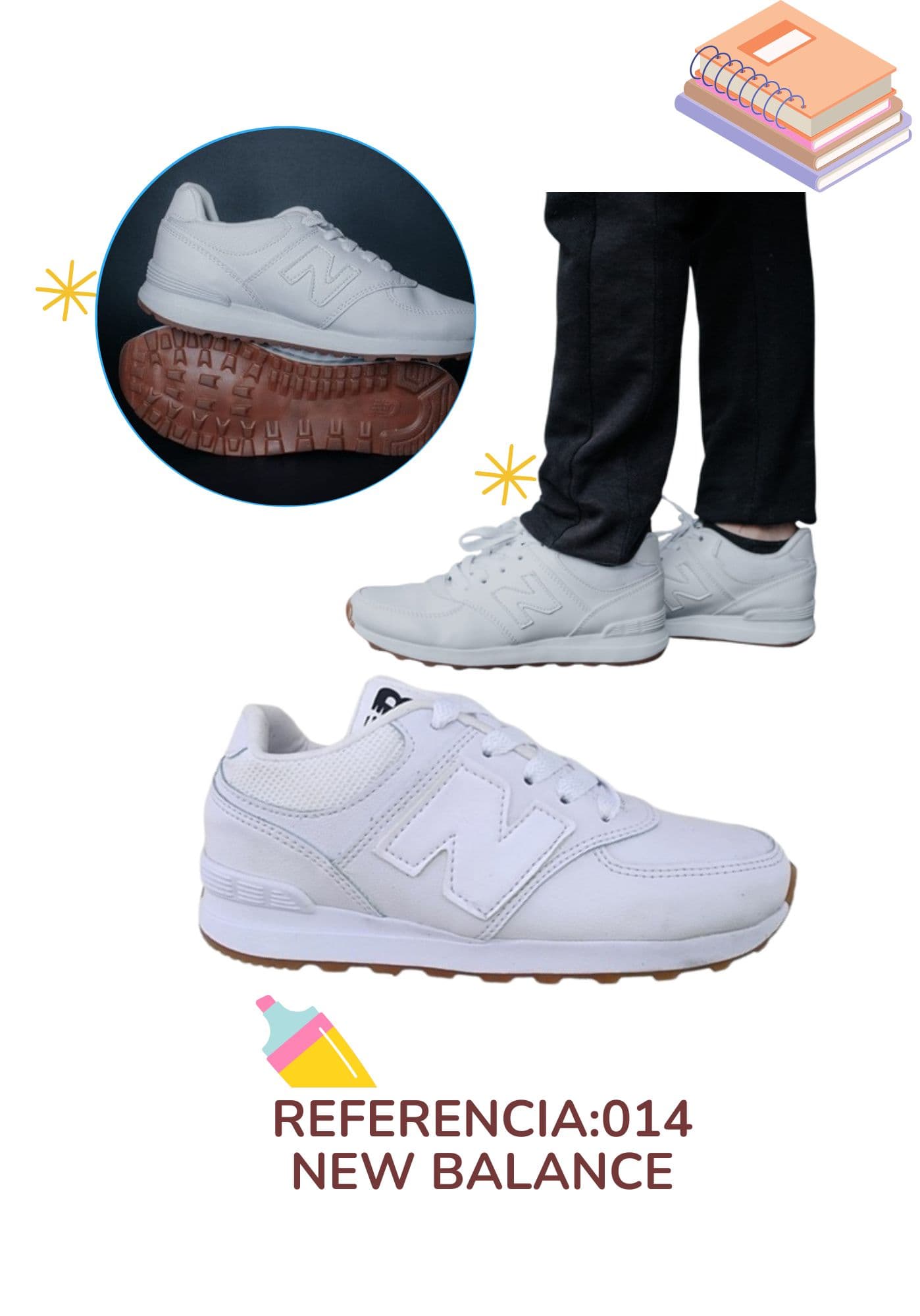 Ref:014 Tenni blanco new balance