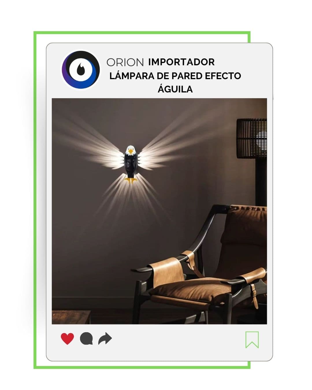 Lámpara de pared de águila