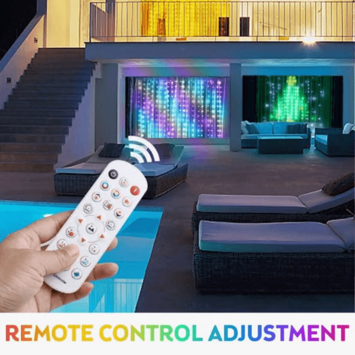 cortina de luces inteligentes 2mts 