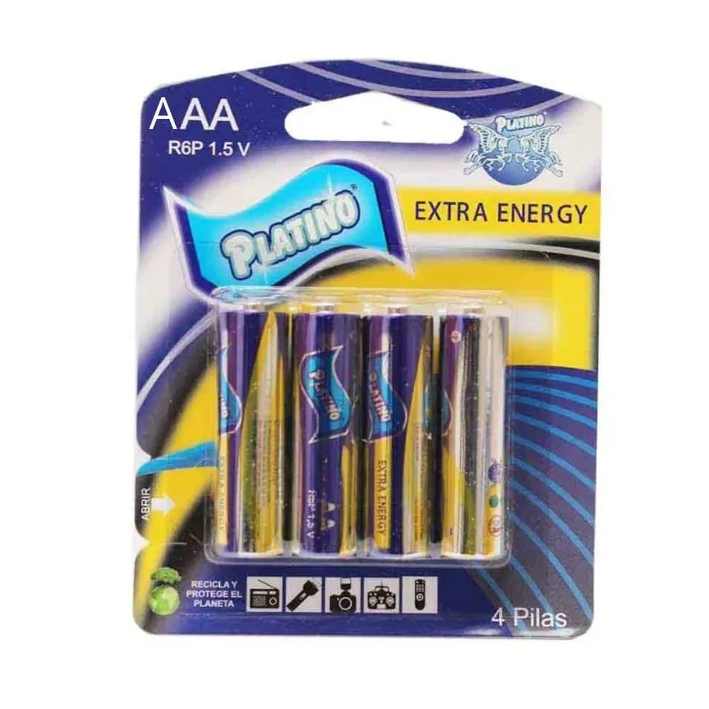Pila Bateria De Carbono Aaa X4 1.5V