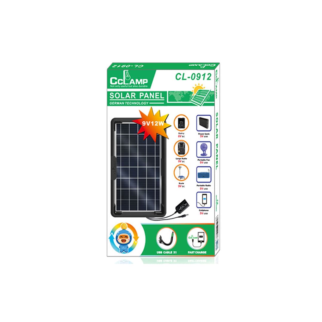 Panel Solar Portátil CL0912 – 12W