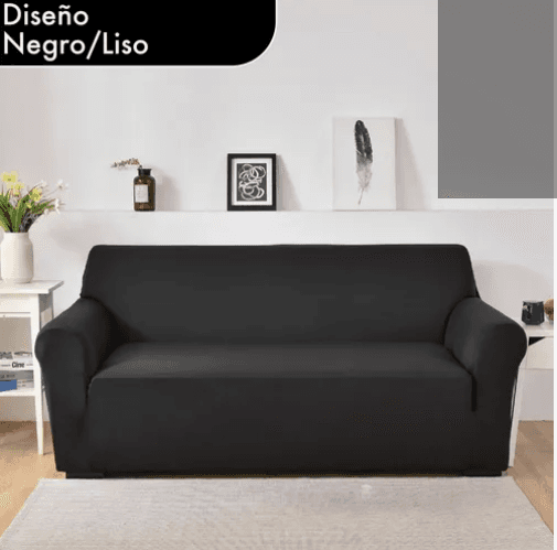 Funda Para Sofá 3 Puestos negro liso
