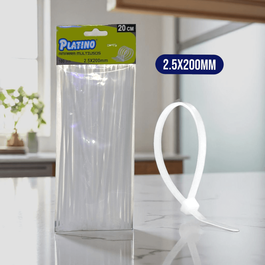 AMARRAS PLASTI BLANCA (2.5X200)