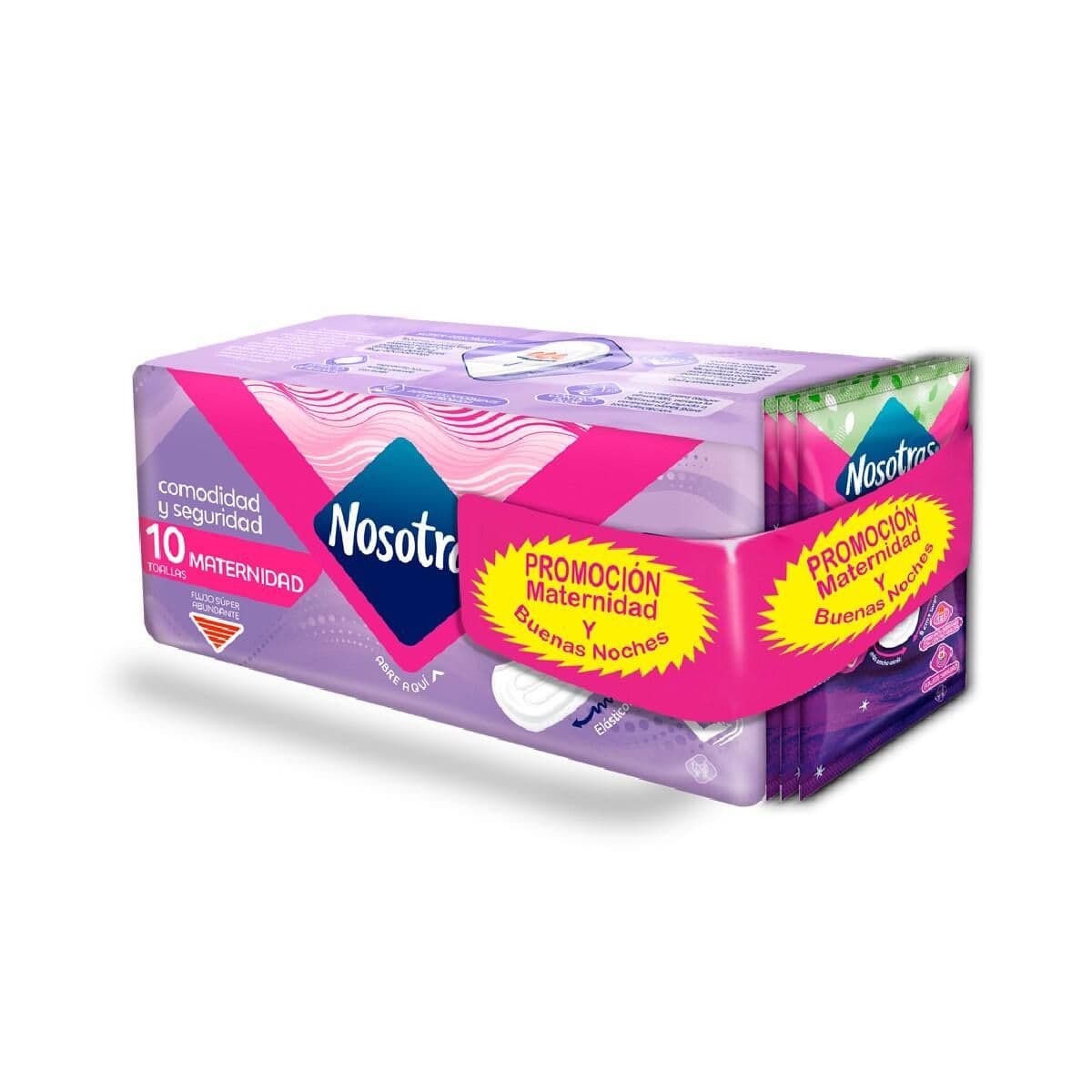 Toallas Nosotras Maternidad X 10 Und Gts 3 Toallas Nosotras Nat B noches