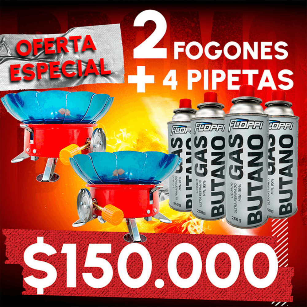 Oferta 2 Fogones +4 Pipetas