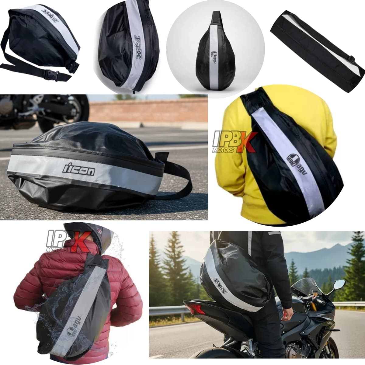 Tula bolso porta casco impermeable