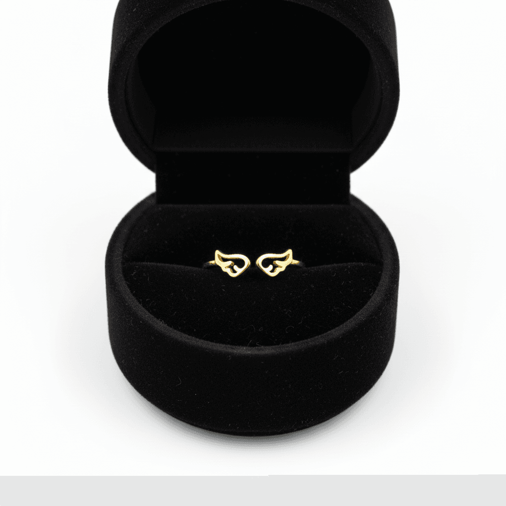 Anillo Alas Dorado Plateado