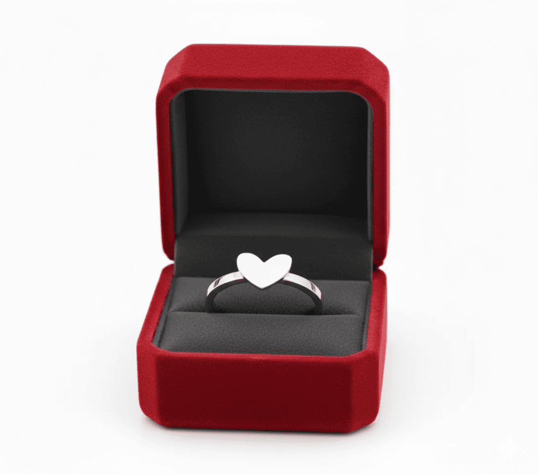Anillo Corazon Ancho Talla 7