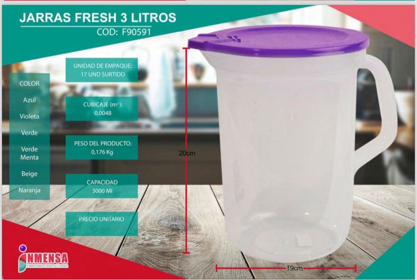 Jarra fresh 3 litros