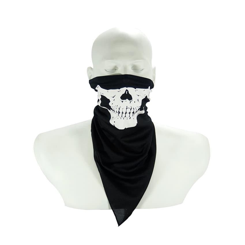 CUELLERO MICROPERFORADO NEGRO CRANEO