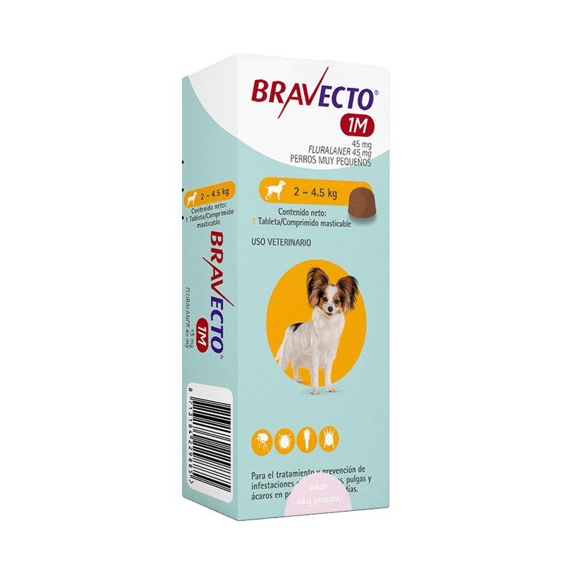 Bravecto 1 mes tab 45mg (2-4.5 Kg)