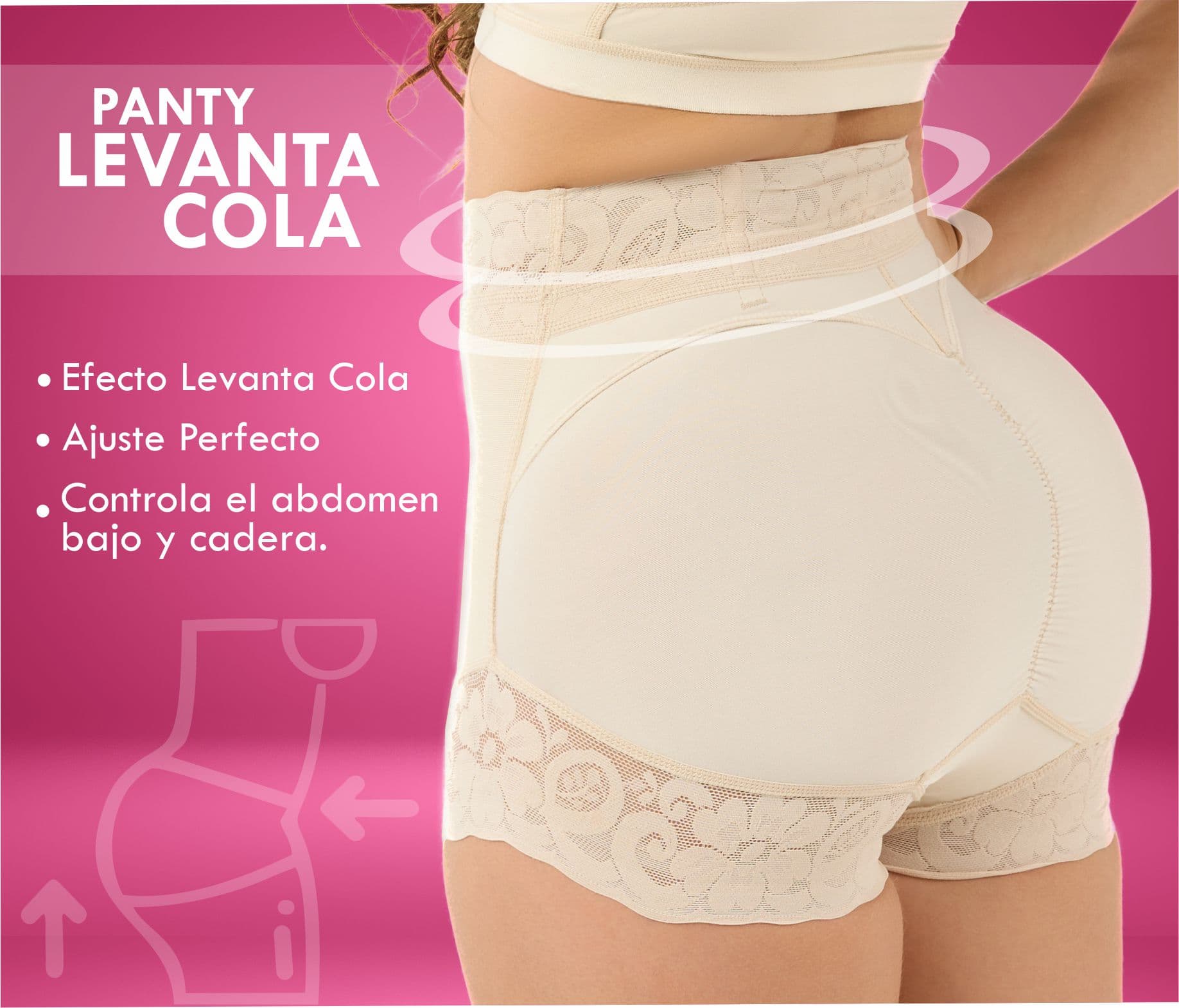 Panty levanta cola con push up
