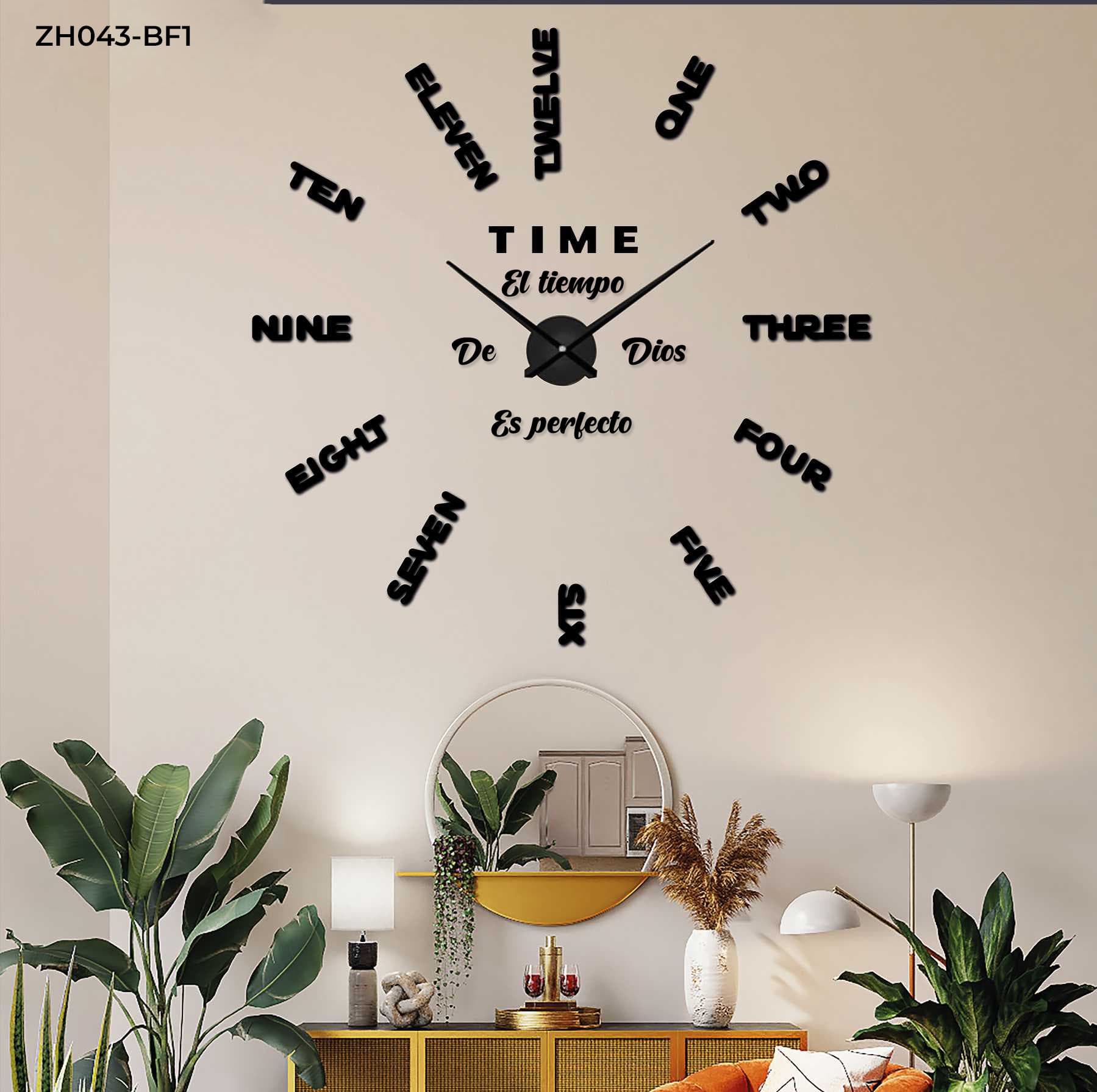 RP-ZH043-F1 RELOJ ADHESIV FRASE TIEMPO