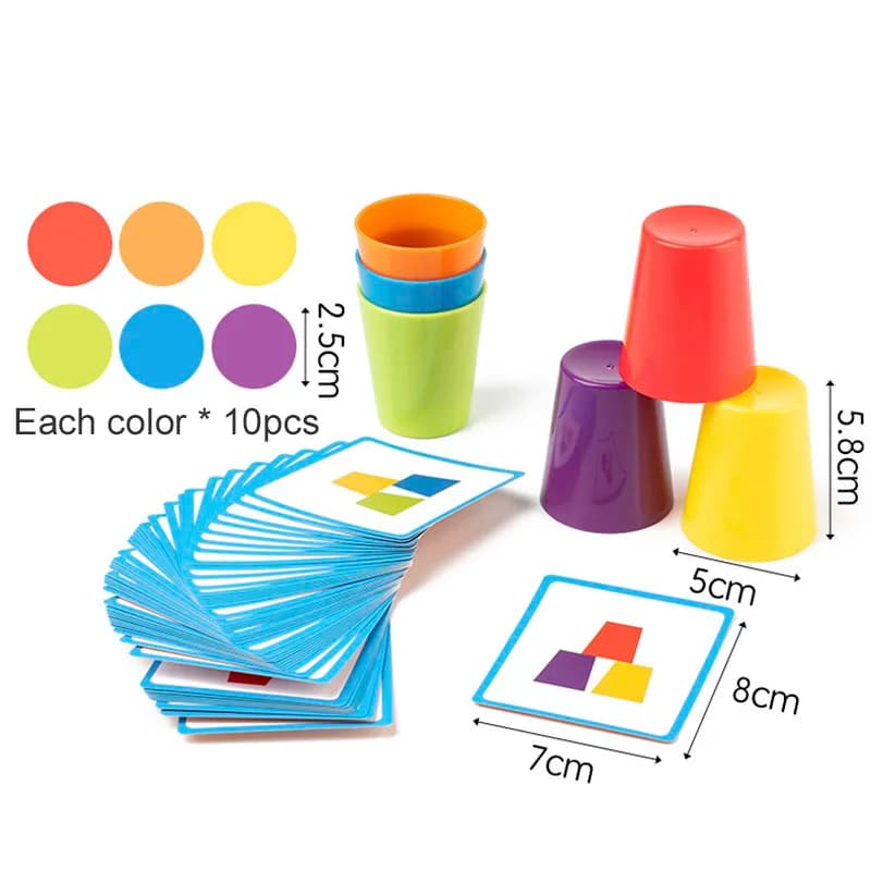 Juego De Clasificación Vasos Y Fichas Ed
