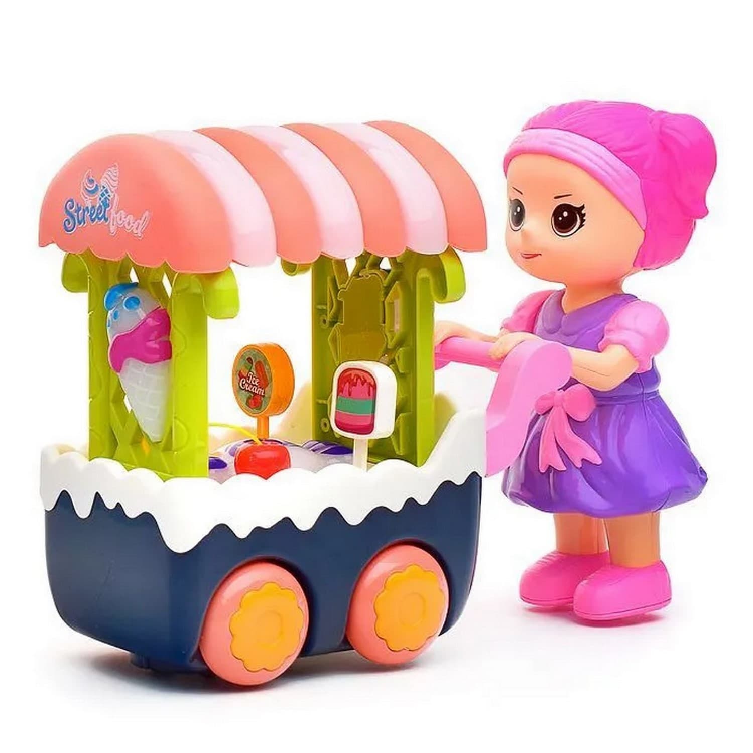 Robot Muñeca Carro Heladeria Sonido Danz
