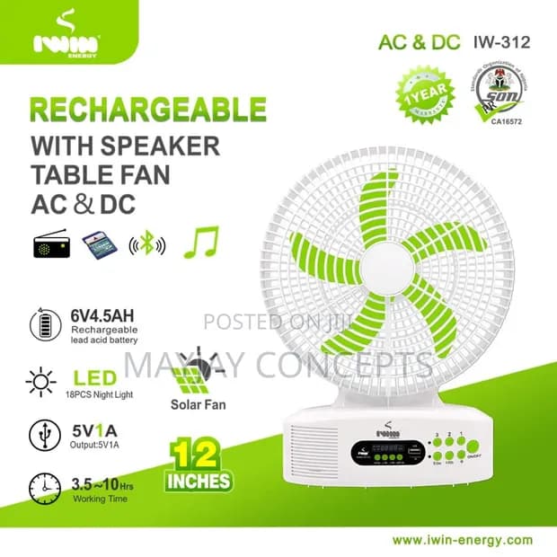 Ventilador 6 en uno panel