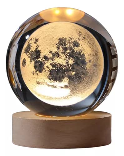 esfera de cristal luna 3D