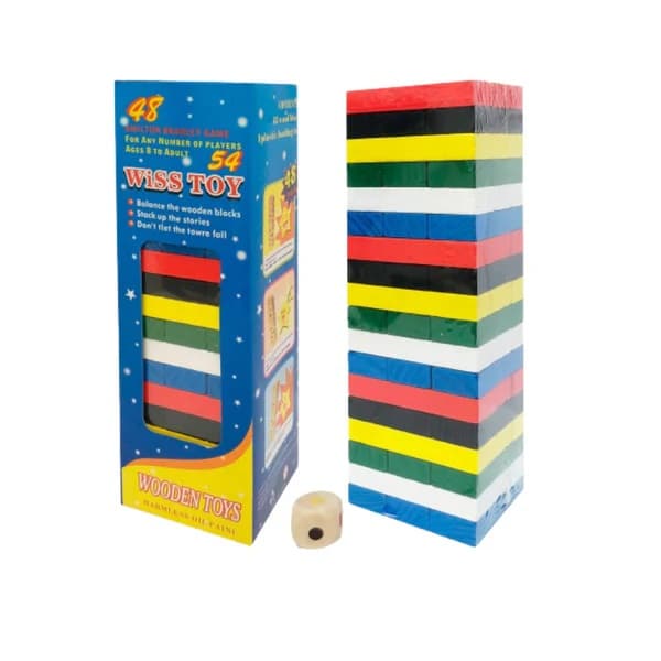 Torre Tipo Jenga De Madera Pequeño 48Pcs