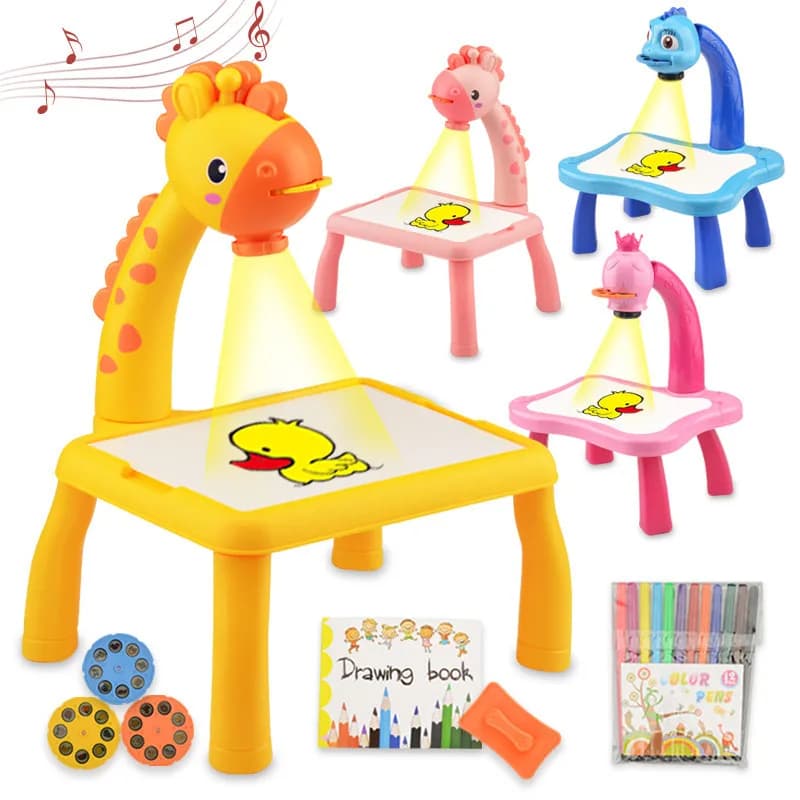 Mesa de Dibujo con Proyector para Niños