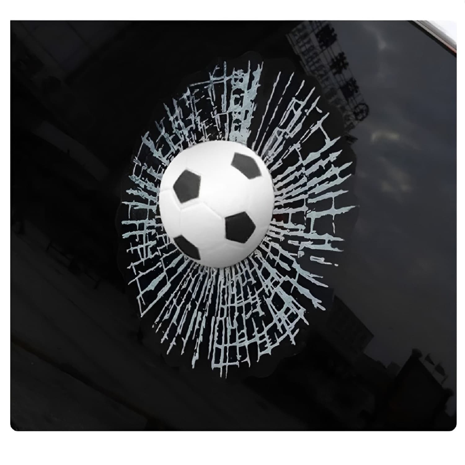Calcomania 3d Cristal Pelota Futbol