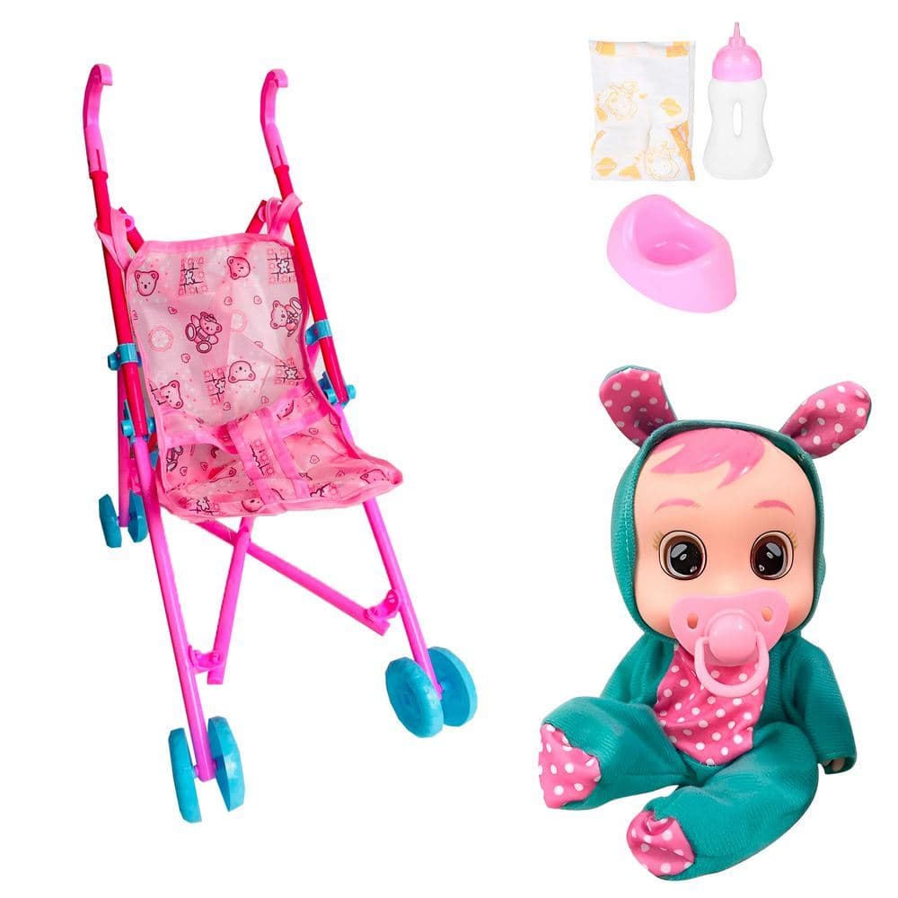 Muñeca Bebes Llorones Con Sonidos Coche