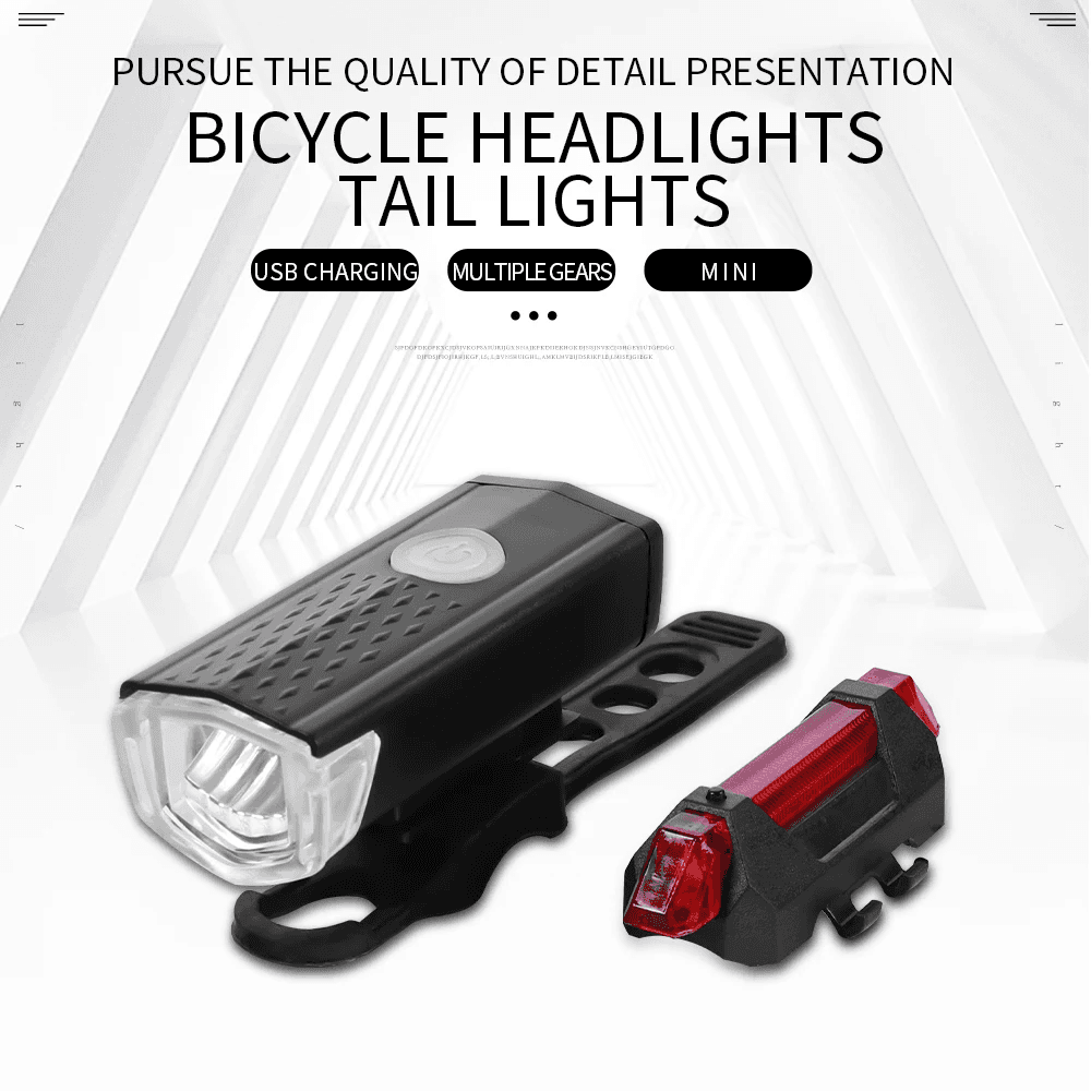 SET LUCES BICICLETA(Delantera y Trasera)