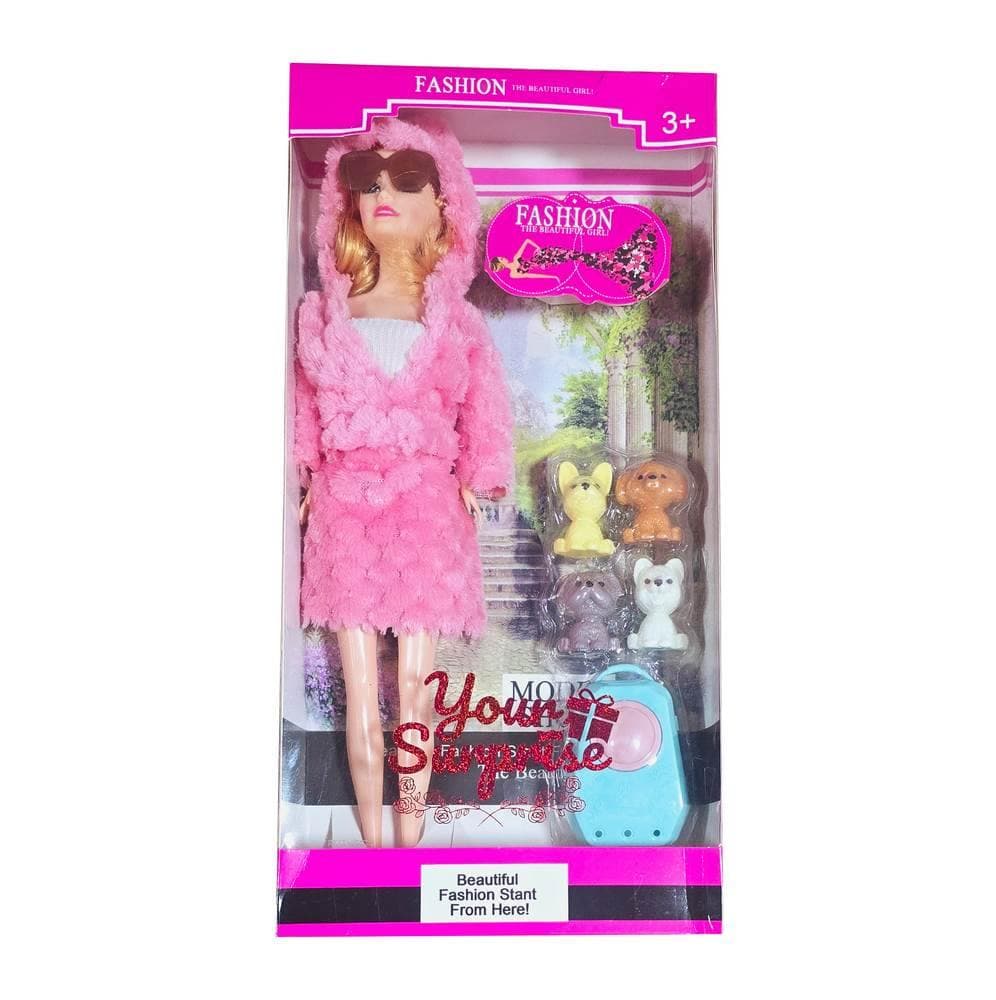 Muñeca Vestido Cuatro Perros Mascota Jug