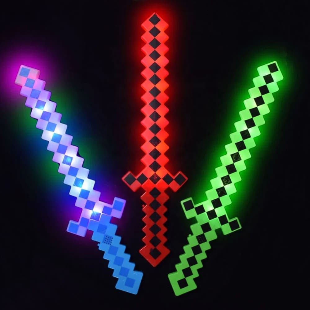 Juguete Espada Minecraft Pixel LED