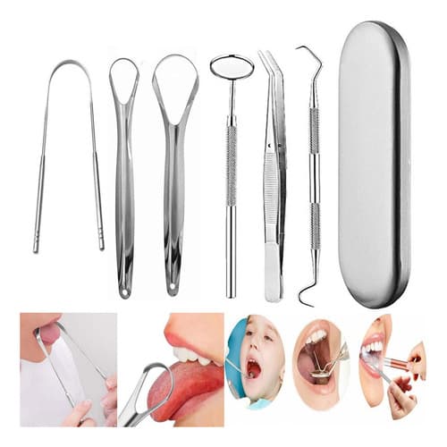 KIT LIMPIEZA ORAL ACERO 6 PIEZAS
